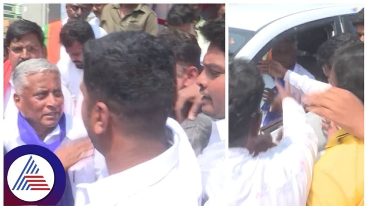 ವರುಣಾದಲ್ಲಿ ಸೋಮಣ್ಣ ಪ್ರಚಾರಕ್ಕೆ ಯುವಕರಿಂದ ಅಡ್ಡಿ: ಸಿದ್ದರಾಮಯ್ಯ ಪರ ಘೋಷಣೆ