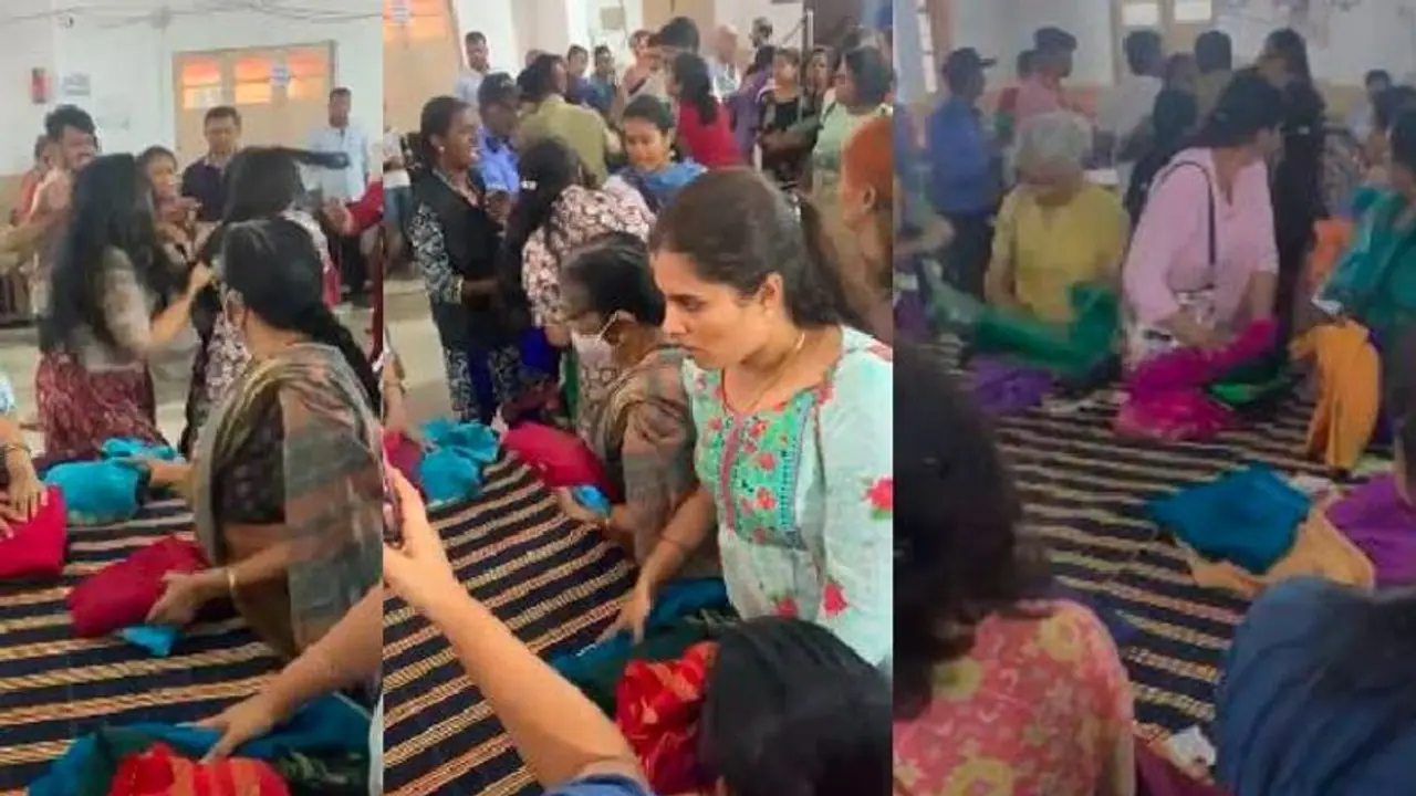 ಸೀರೆ ಡಿಸ್ಕೌಂಟ್ ಸೇಲ್ನಲ್ಲಿ ಜಡೆ ಜಗಳ: ಸೀರೆಗಾಗಿ ನಾರಿಯರ ಜಟಾಪಟಿ ಸೀರೆ ಡಿಸ್ಕೌಂಟ್ ಸೇಲ್ನಲ್ಲಿ ಜಡೆ ಜಗಳ: ಸೀರೆಗಾಗಿ ನಾರಿಯರ ಜಟಾಪಟಿ