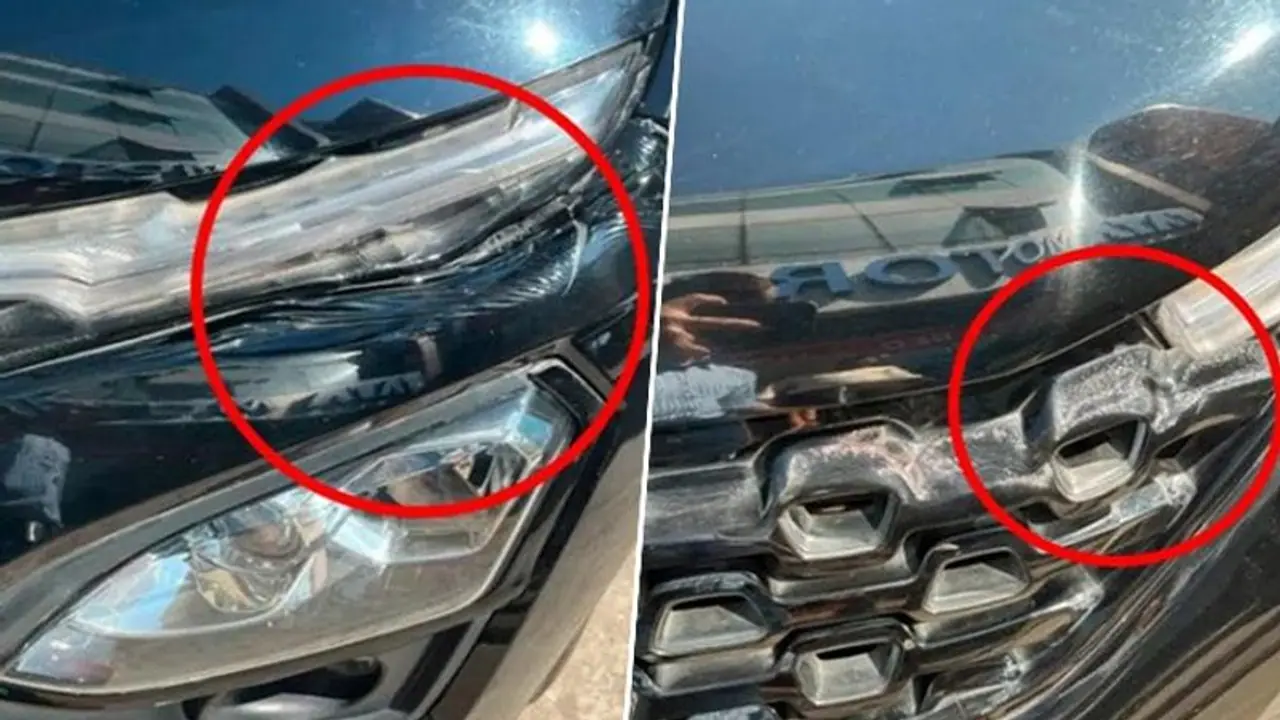 Viral photo shows Tata Harrier's front fascia melting in Bengaluru