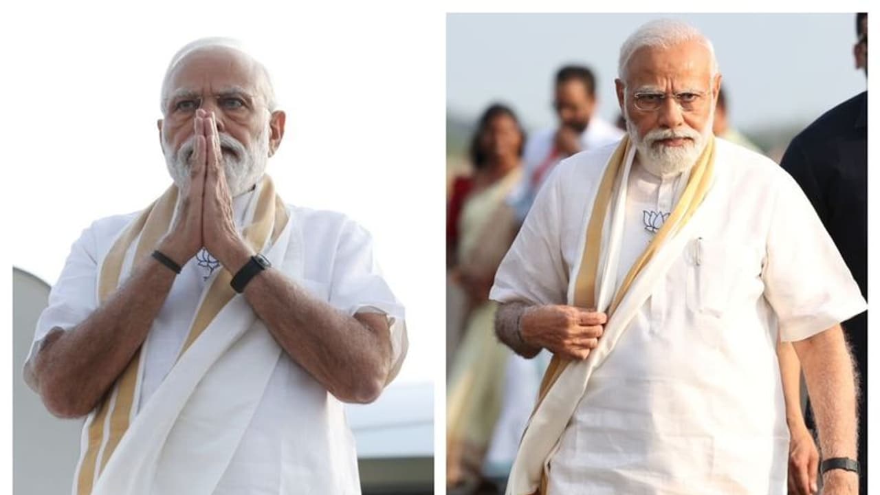 கேரளா ஸ்டைலில் கொச்சியைக் கலக்கிய பிரதமர் மோடி! ஆயிரக்கணக்கானோர் கூடி மலர் தூவி வரவேற்பு!