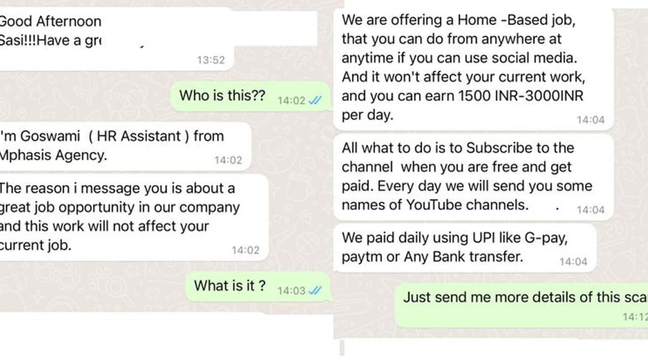 ಸಬ್‌ಸ್ಕ್ರೈಬ್, ಲೈಕ್ ಮಾಡಿ ಮನೆಯಲ್ಲೇ ಕುಳಿತು ಹಣ ಗಳಿಸಿ, ನಿಮಗೂ ಈ ಮೆಸೇಜ್ ಬಂದಿದೆಯಾ?