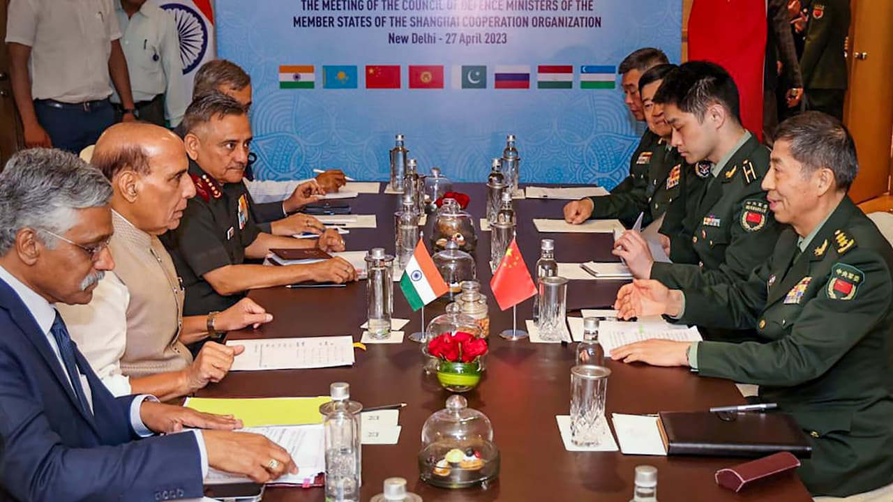 india china update Rajnath singh holds talks with Chinese counterpart Li Shangfu india china update Rajnath singh holds talks with Chinese counterpart Li Shangfu