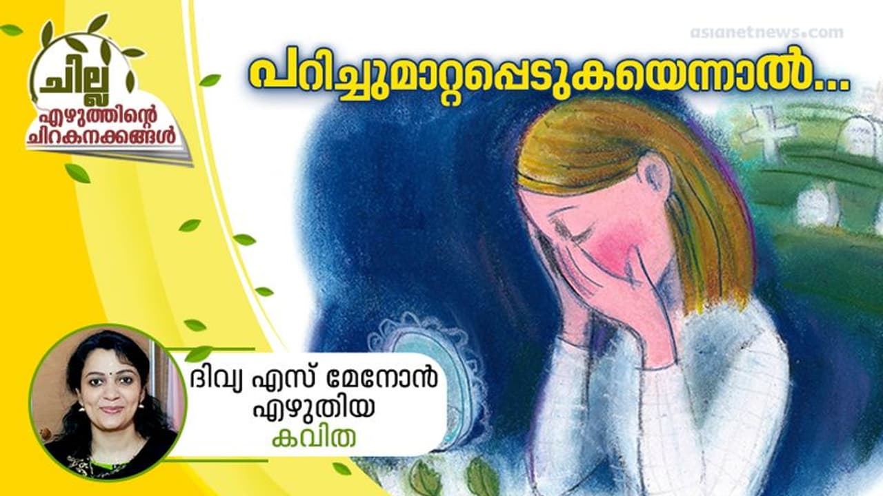 പറിച്ചുമാറ്റപ്പെടുകയെന്നാല്‍...,ദിവ്യ എസ് മേനോന്‍ എഴുതിയ നാല് കവിതകള്‍