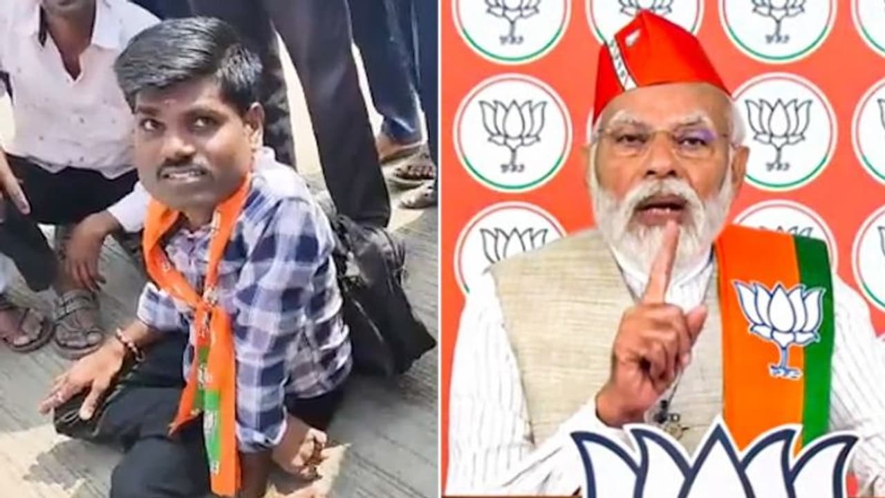 Karnataka Election 2023: I'm a fan of PM Modi, says specially abled man who wins hearts in Vijayapura (WATCH) Karnataka Election 2023: I'm a fan of PM Modi, says specially abled man who wins hearts in Vijayapura (WATCH)