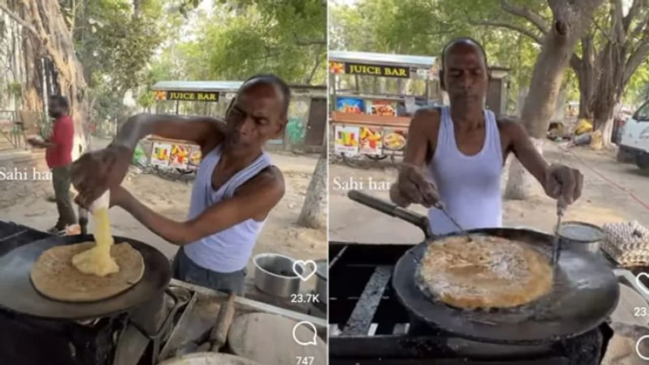 നെയ്യില്‍ കുളിപ്പിച്ച പറാത്ത; 'ടിക്കറ്റ് ടു ഹെവൻ' എന്ന് സോഷ്യല്‍ മീഡിയ