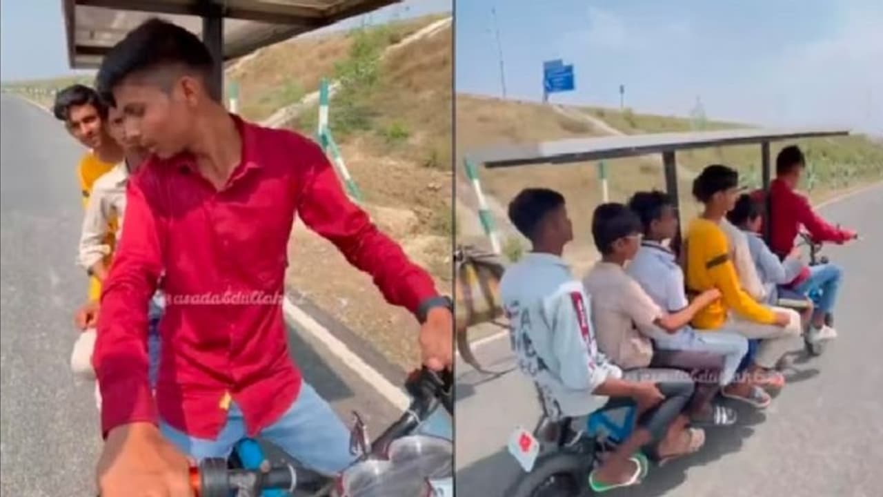 ಗುಜಿರಿ ವಸ್ತುಗಳಿಂದ ರೆಡಿಯಾಯ್ತು 7 ಜನ ಸಾಗುವ ಸೋಲಾರ್ ಸ್ಕೂಟರ್; ವೈರಲ್ ವೀಡಿಯೋ