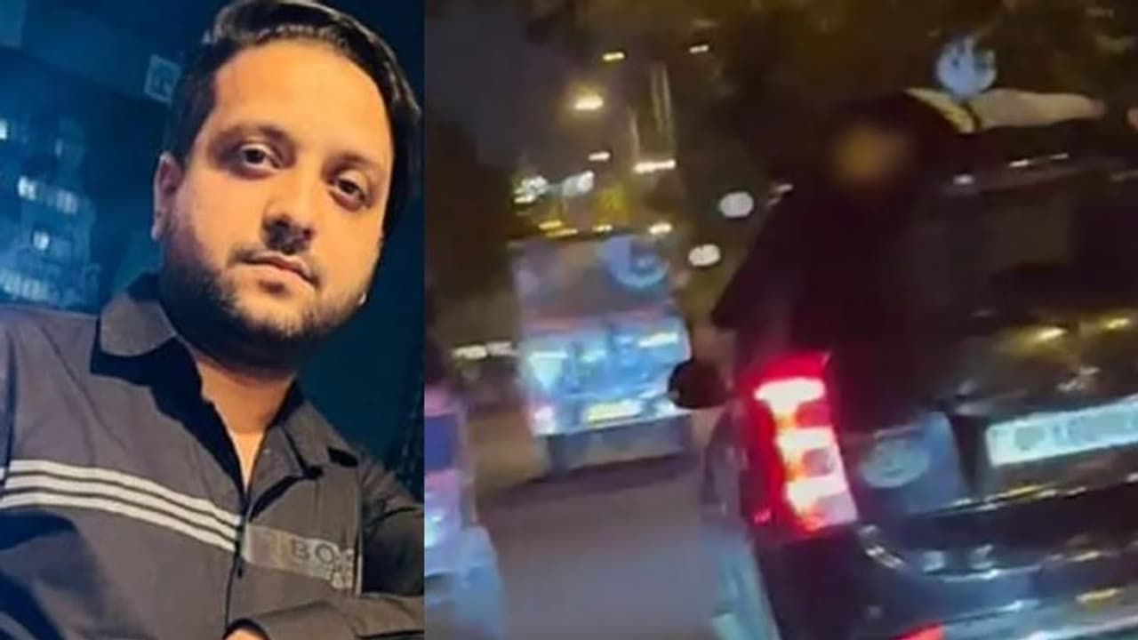 ಕಾರಿನ ಮೇಲೆ ವ್ಯಕ್ತಿ ಬಿದ್ದರೂ ನಿಲ್ಲಿಸದೇ 3 ಕಿ.ಮೀ. ಕಾರು ಓಡಿಸಿದ ಚಾಲಕ