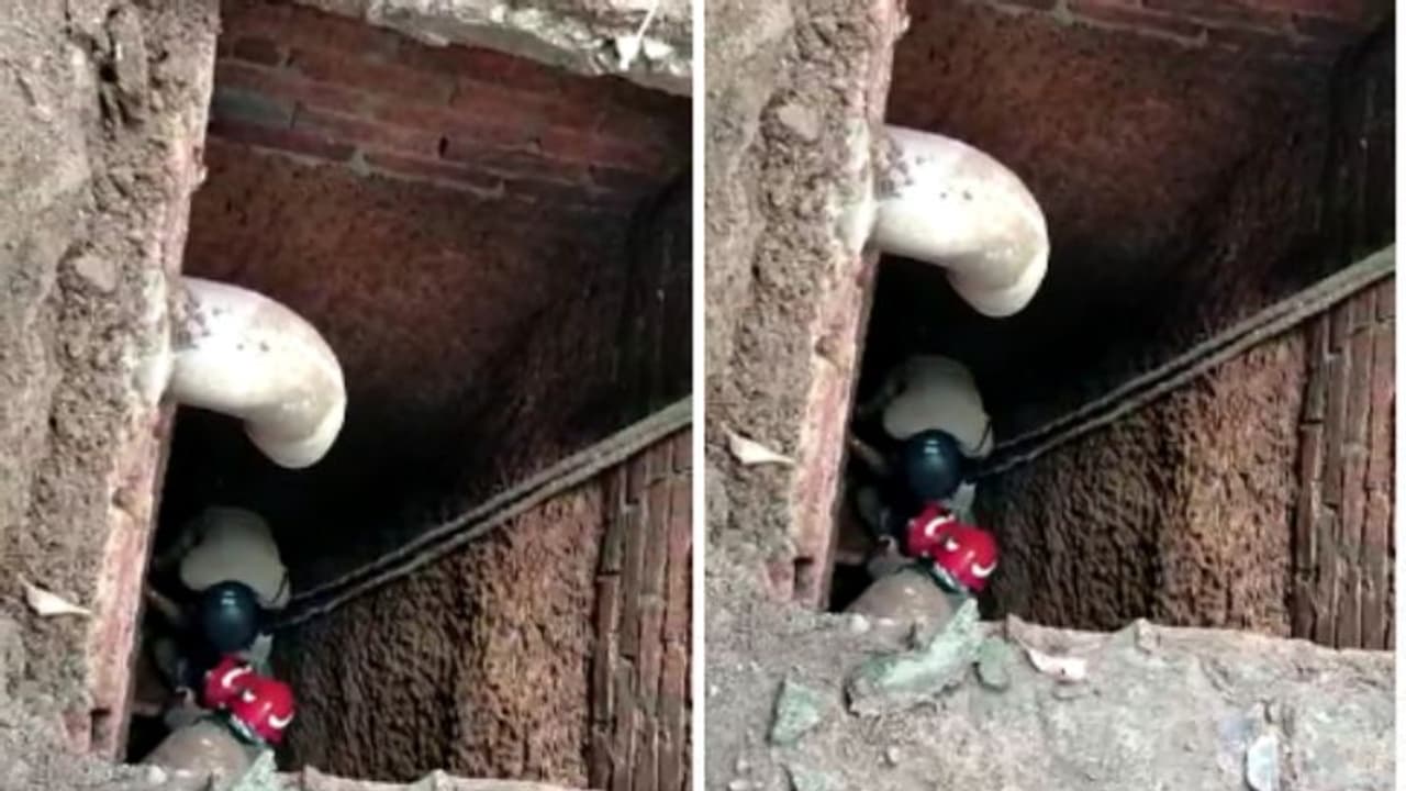 തൃശ്ശൂരിൽ മുത്തശ്ശിയും രണ്ട് വയസുകാരിയും സ്ലാബ് തകർന്ന് സെപ്റ്റിക് ടാങ്കിൽ വീണു, രക്ഷകരായി ഫയർഫോഴ്സ്