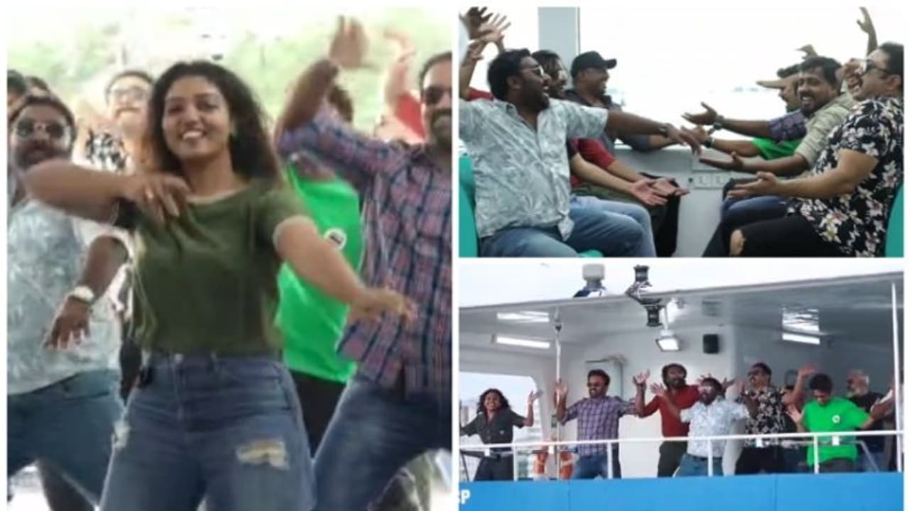 കൊച്ചി വാട്ടർ മെട്രോയിൽ ആദ്യയാത്രക്കായി ഒത്തുചേർന്ന് നല്ല നിലാവുള്ള രാത്രി ടീം