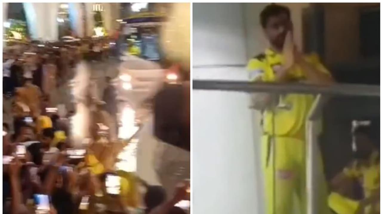 കോരിച്ചൊരിയുന്ന മഴയിലും ഇഷ്ട താരത്തെ ഒരു നോക്ക് കാണാൻ! എതിരാളികളുടെ കോട്ടയിലും പവര്‍ കാട്ടി ധോണി മാജിക്