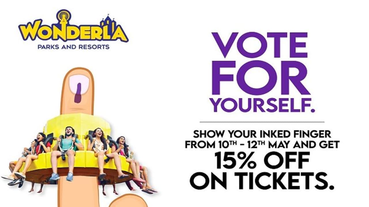 ನಿಮ್ಮ ಅಮೂಲ್ಯವಾದ ಮತ ಚಲಾಯಿಸಿ, ವಂಡರ್‌ ಲಾ ಟಿಕೆಟ್‌ ಮೇಲೆ ಡಿಸ್ಕೌಂಟ್‌ ಪಡೆಯಿರಿ..!