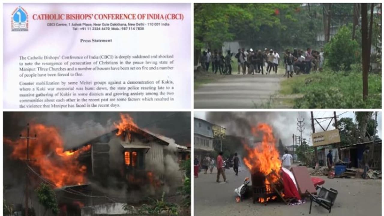 മണിപ്പൂർ സംഘർഷം; ആശങ്കയറിയിച്ച് സിബിസിഐ, വീടുകളും പള്ളികളും അ​ഗ്നിക്കിരയാക്കി, സാഹചര്യം ആശങ്കാജനകം