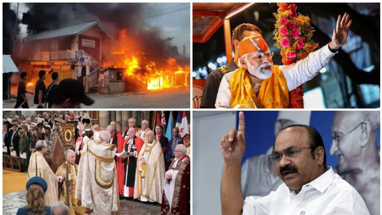 വിവാദമൊഴിയാതെ എഐ കാമറ, റോഡ് ഷോയുമായി മോദി, ബ്രിട്ടനിൽ സ്ഥാനാരോഹണം, മണിപ്പൂരിൽ സൈന്യം ഇന്നത്തെ 10 വാർത്തകൾ