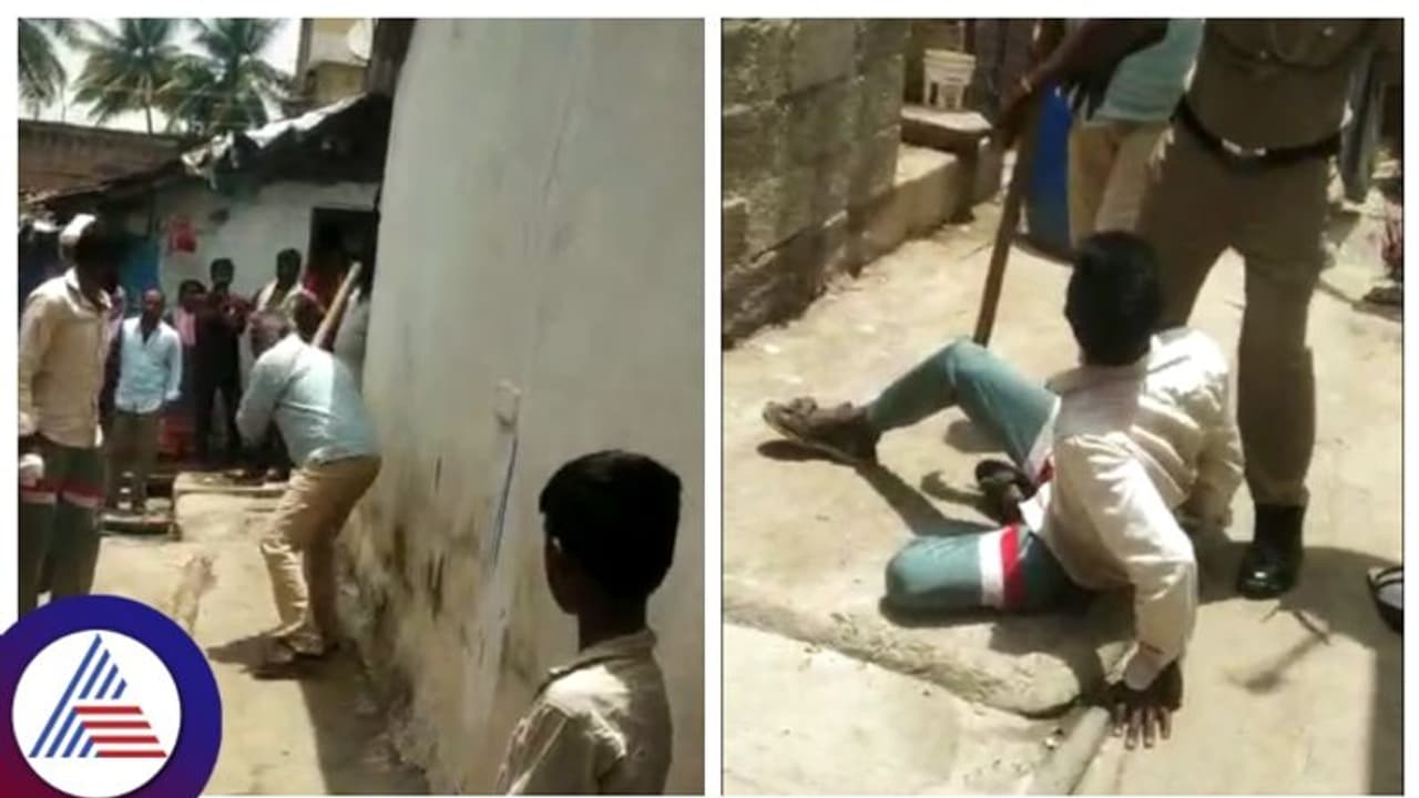 ಚಾಕು ದೊಣ್ಣೆ ಹಿಡಿದು ಪೊಲೀಸರ ಸಮ್ಮುಖದಲ್ಲೇ ಫ್ಯಾಮಿಲಿ ಫೈಟಿಂಗ್, ಮಕ್ಕಳ ಕಿರುಚಾಟ!