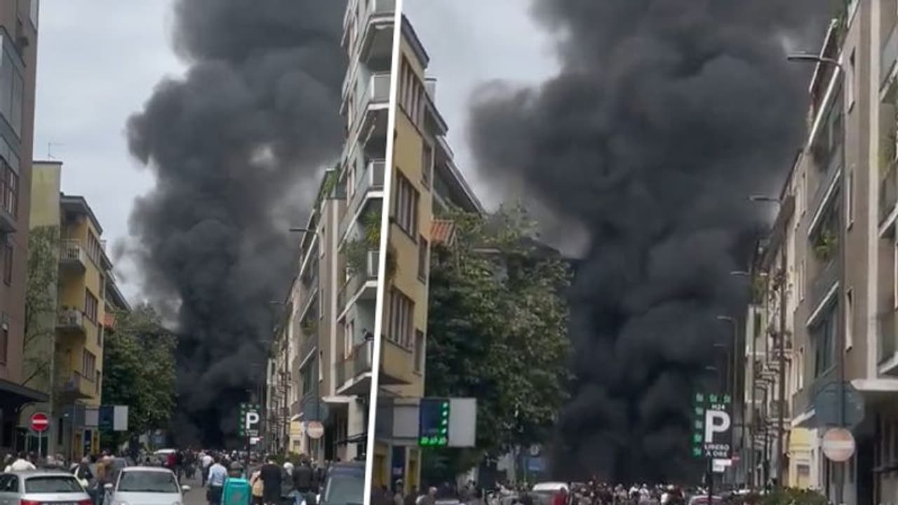 Massive explosion hits centre of Milan, several vehicles on fire Massive explosion hits centre of Milan, several vehicles on fire
