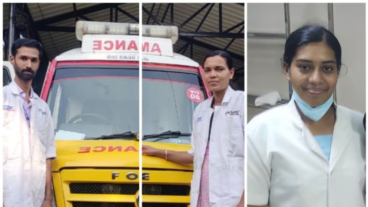 കനിവ് 108 ആംബുലൻസ് പ്രസവമുറിയായി; അമ്മയ്ക്കും കുഞ്ഞിനും രക്ഷക്കാരായി ധന്യയും സീനയും കനിവ് 108 ആംബുലൻസ് പ്രസവമുറിയായി; അമ്മയ്ക്കും കുഞ്ഞിനും രക്ഷക്കാരായി ധന്യയും സീനയും