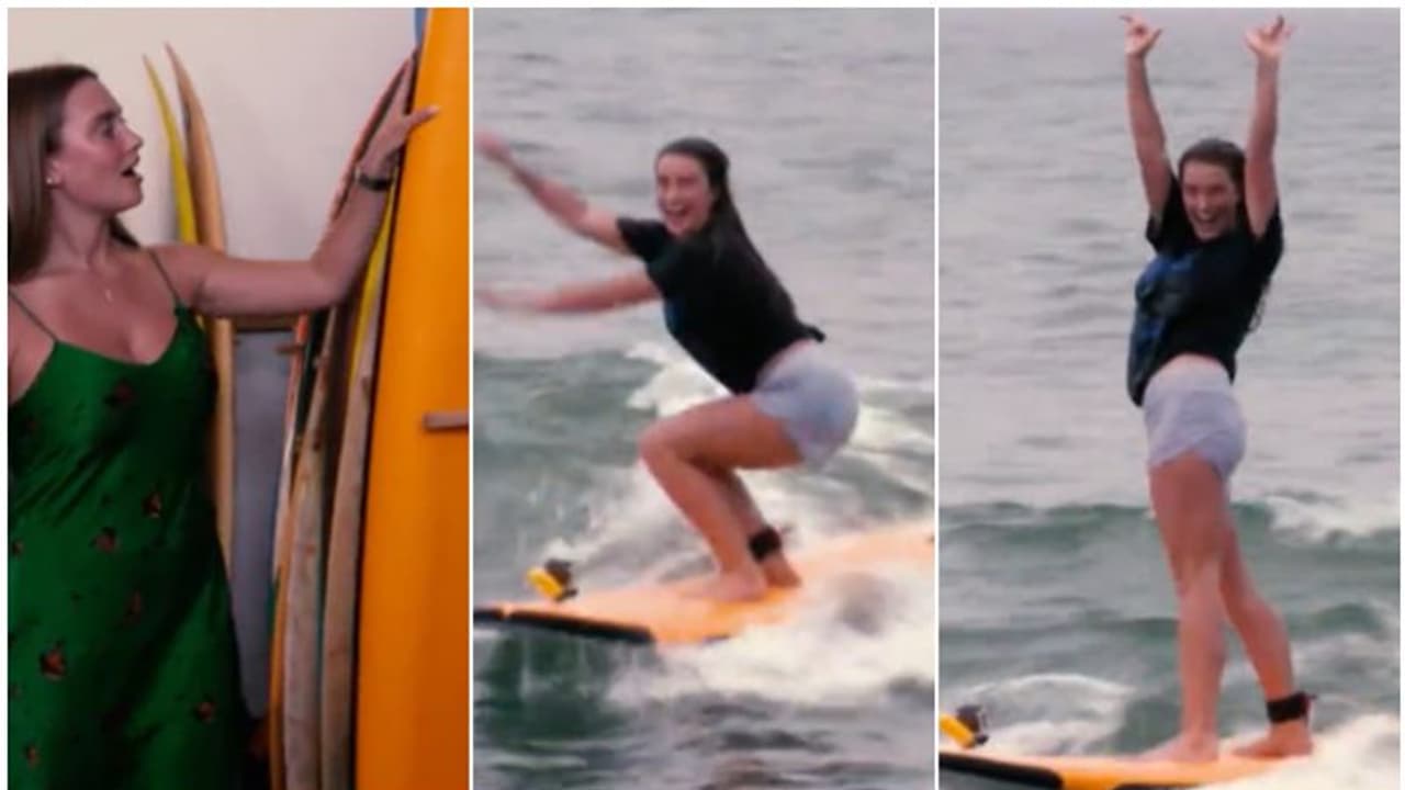 കോവളത്തെ വല്ലാതെ പ്രണയിച്ച് ​ഇതിഹാസത്തിന്റെ മകൾ, സർഫിം​ഗ് ചെയ്ത് ആഘോഷം; ചെന്നൈക്ക് വണക്കം പറഞ്ഞ് വീഡിയോ