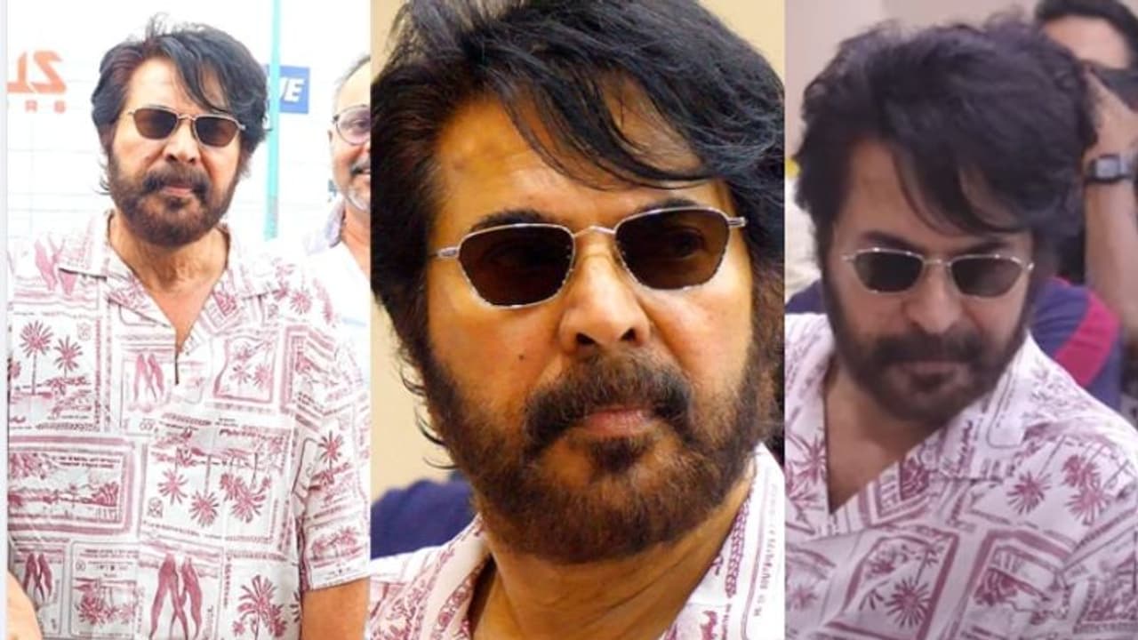 പ്രിൻ്റ് ഷർട്ടണിഞ്ഞ് കൂളിം​ഗ് ​ഗ്ലാസ് വച്ച് കൂളായി മമ്മൂട്ടി; 'ഇതെന്ത് ഭാവിച്ച മമ്മൂക്ക' എന്ന് ആരാധകർ
