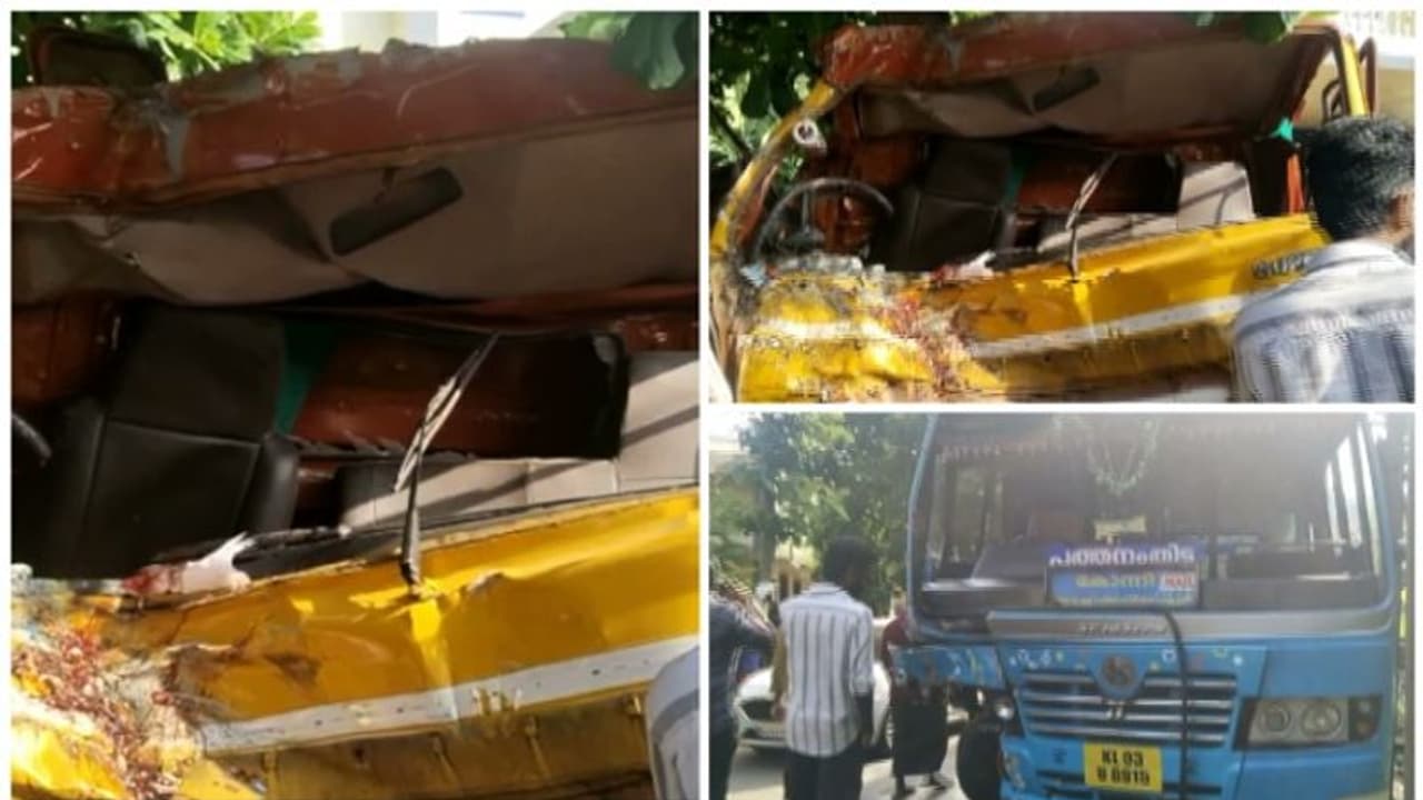 ടിപ്പർ ലോറിയും ബസും കൂട്ടിയിടിച്ചു; ലോറി ഡ്രൈവർ മരിച്ചു, പന്ത്രണ്ട് പേർക്ക് പരിക്ക് ടിപ്പർ ലോറിയും ബസും കൂട്ടിയിടിച്ചു; ലോറി ഡ്രൈവർ മരിച്ചു, പന്ത്രണ്ട് പേർക്ക് പരിക്ക്