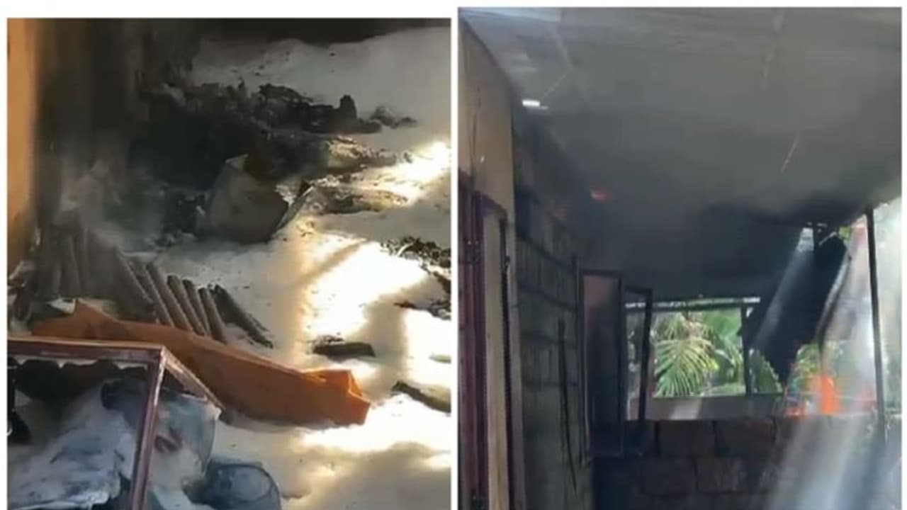 പടക്കം സൂക്ഷിക്കുന്ന ഗോഡൗണിന് തീപിടിച്ചു; അ​ഗ്നിരക്ഷാ സേന സ്ഥലത്ത്; തീയണക്കാൻ ശ്രമം