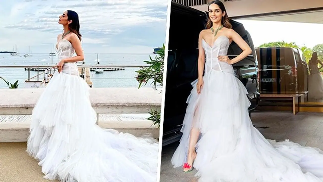 Cannes 2023: Former Miss World Manushi Chhillar turns Cinderella in Fovari's couture gown (Photos)