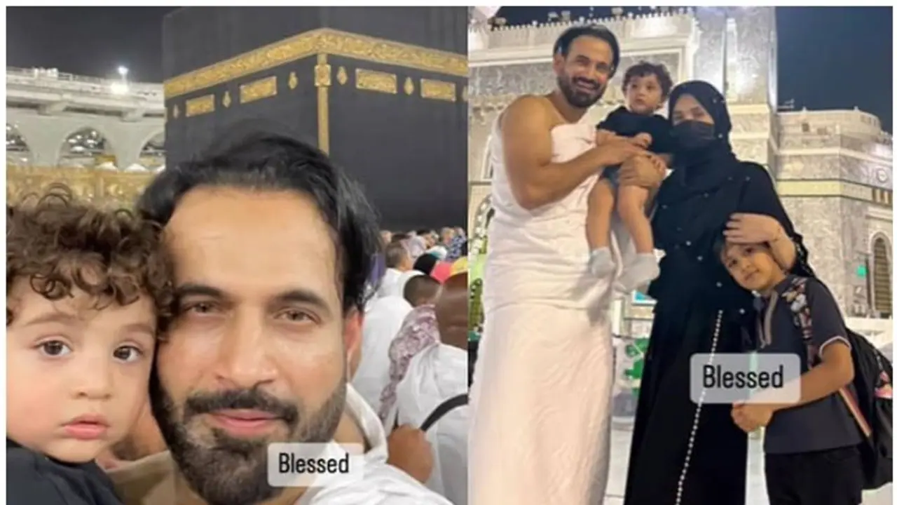 പ്രിയപ്പെട്ടവര്‍ക്കൊപ്പം പുണ്യം തേടി ഇര്‍ഫാൻ പത്താൻ മക്കയില്‍; ഭാര്യക്കും മക്കള്‍ക്കുമൊപ്പം ഉംറ നിര്‍വഹിച്ചു