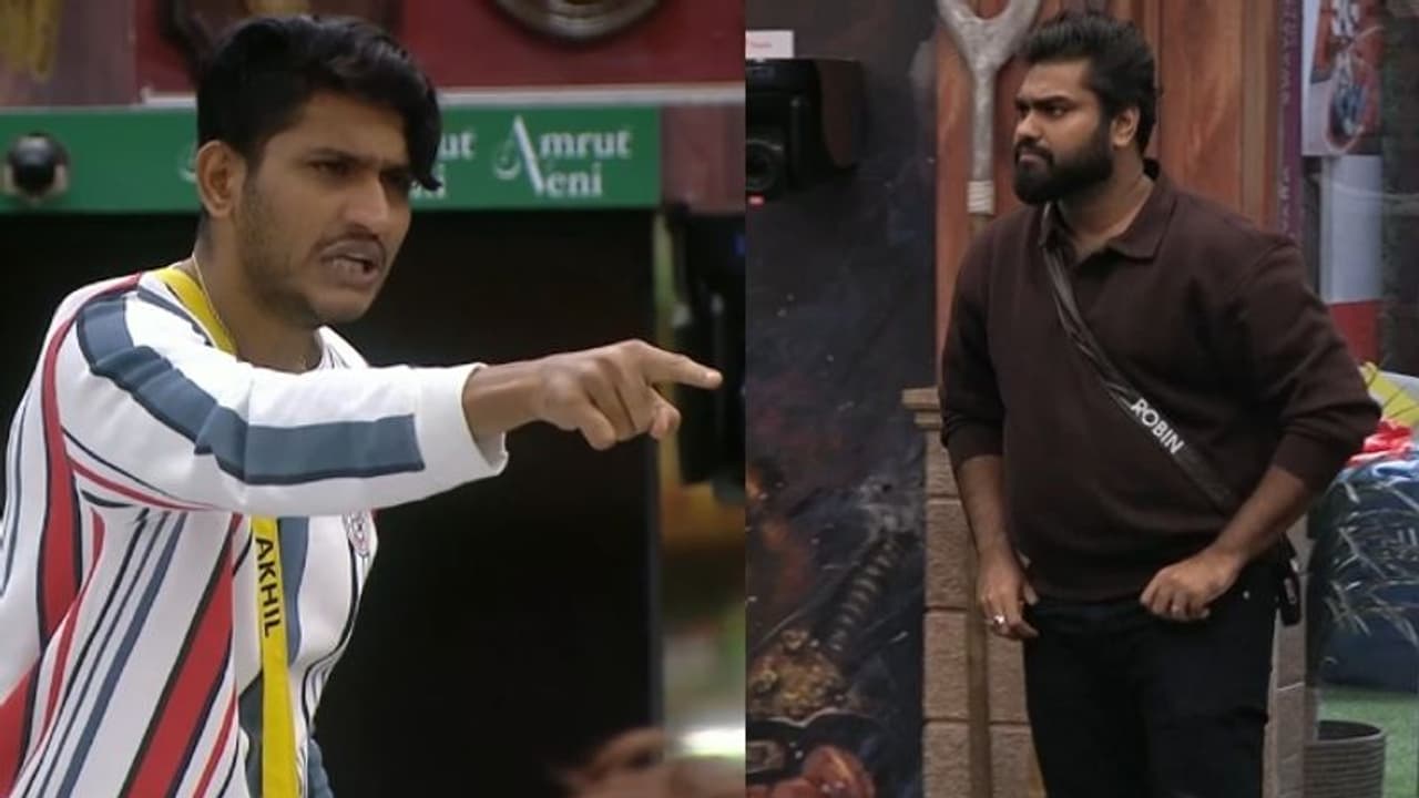 'റോബിന് അവിടിരിക്കൂ'; തര്ക്കം പരിഹരിക്കാനെത്തിയ 'അതിഥി'യോട് അഖില് മാരാര് 'റോബിന് അവിടിരിക്കൂ'; തര്ക്കം പരിഹരിക്കാനെത്തിയ 'അതിഥി'യോട് അഖില് മാരാര്