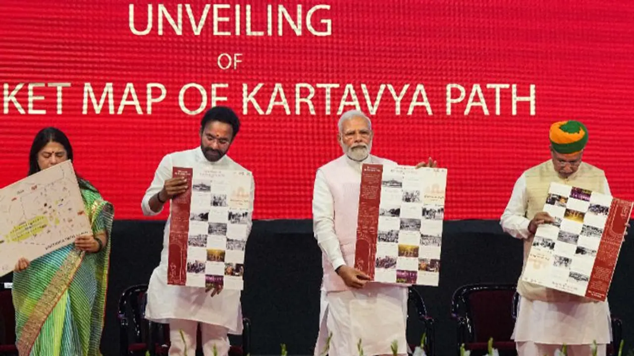 PM Modi releases pocket map of 'Kartavya Path'; Read Details PM Modi releases pocket map of 'Kartavya Path'; Read Details