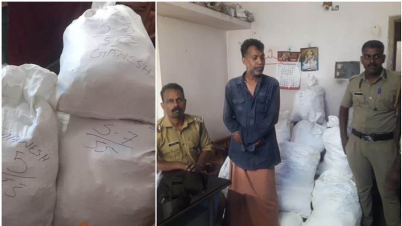 ഹോൾസെയിൽ കച്ചവടത്തിന് 8 ചാക്ക് നിരോധിത പുകയില ഉത്പന്നങ്ങൾ, വീട്ടിൽ മിന്നൽ റെയ്ഡ്; യുവാവ് പിടിയിൽ