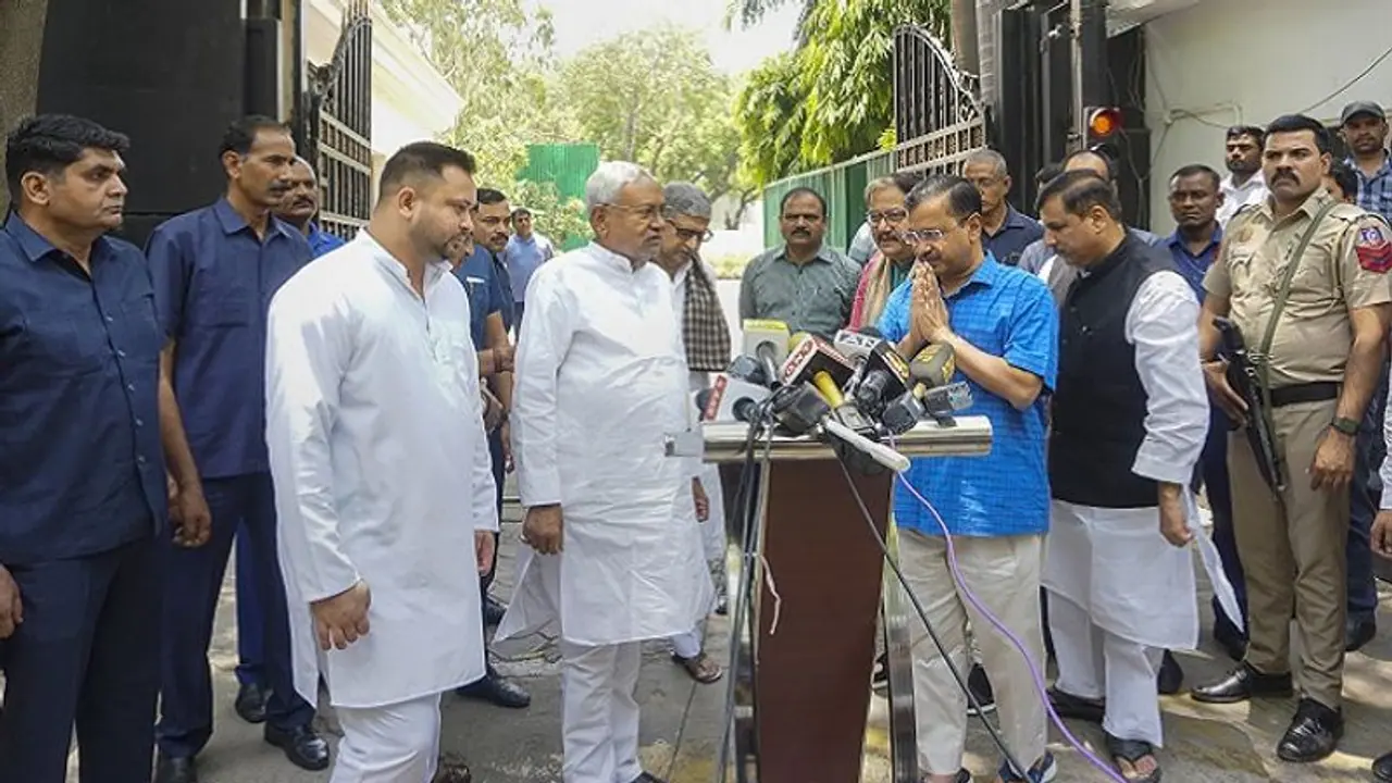'Opposition unity': Bihar CM Nitish Kumar meets Arvind Kejriwal at his residence in Delhi