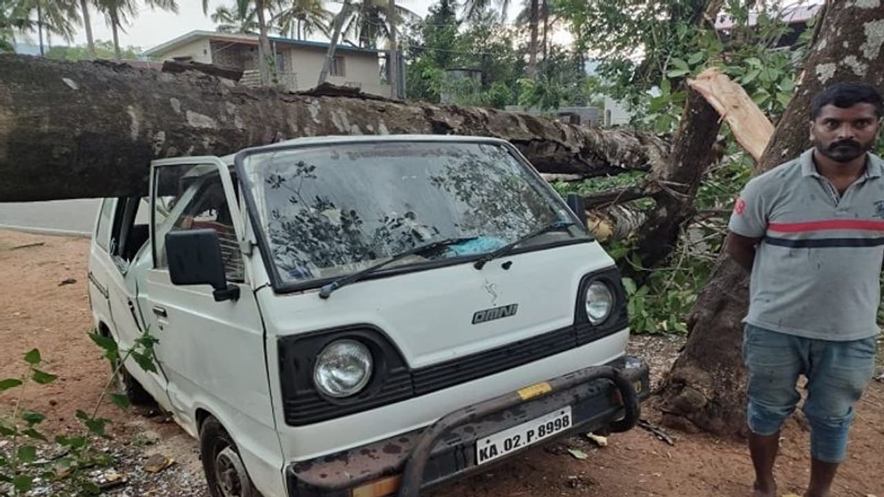 ಚಿಕ್ಕಮಗಳೂರಲ್ಲಿ ಮಳೆ ಅಬ್ಬರ: ಓಮ್ನಿ ಮೇಲೆ ಬಿದ್ದ ಮರ, ತಪ್ಪಿದ ಭಾರೀ ಅನಾಹುತ..! ಚಿಕ್ಕಮಗಳೂರಲ್ಲಿ ಮಳೆ ಅಬ್ಬರ: ಓಮ್ನಿ ಮೇಲೆ ಬಿದ್ದ ಮರ, ತಪ್ಪಿದ ಭಾರೀ ಅನಾಹುತ..!