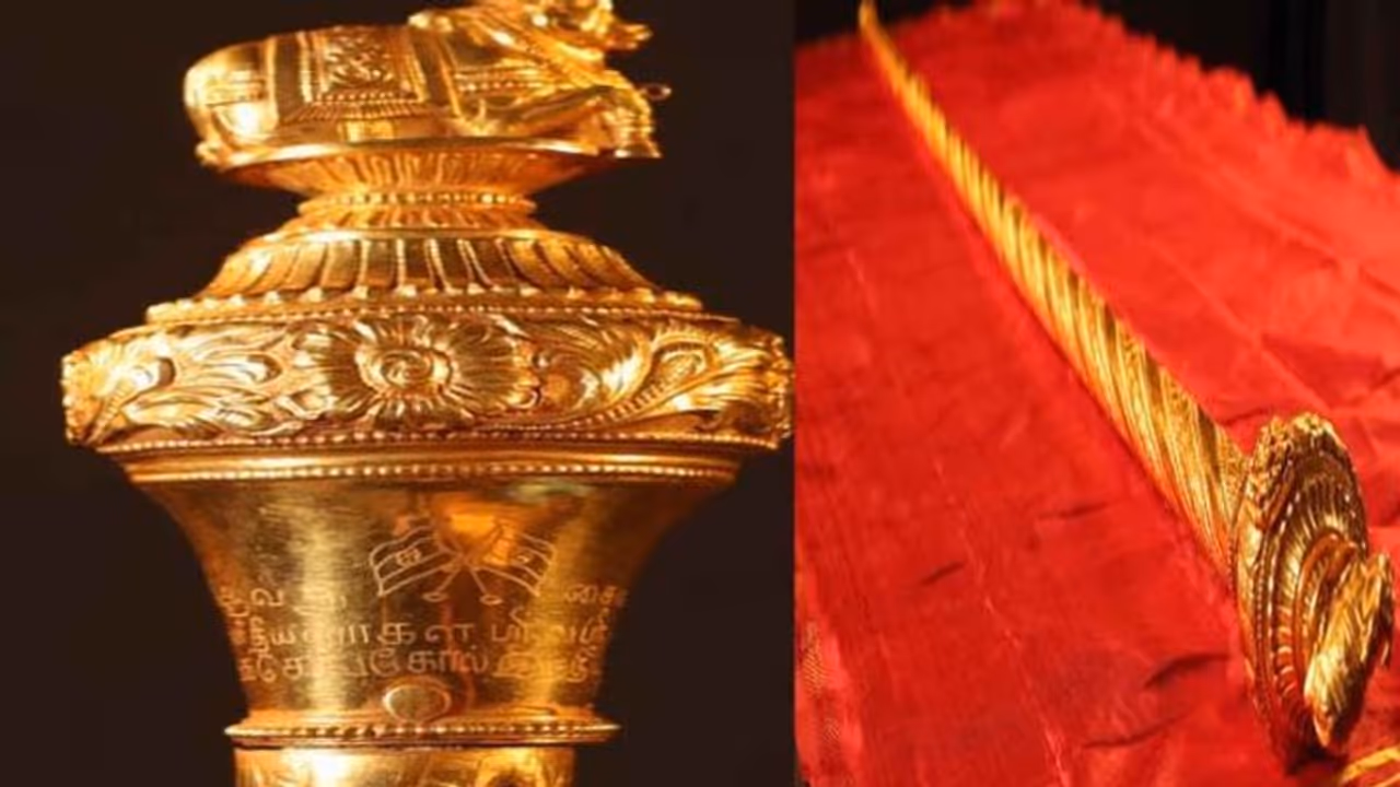 Officials shift 'Sengol' from Allahabad Museum to Delhi ahead of inauguration of new Parliament building Officials shift 'Sengol' from Allahabad Museum to Delhi ahead of inauguration of new Parliament building