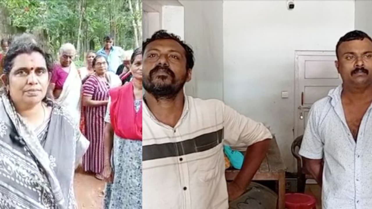 കൊല്ലത്ത് കുടിവെള്ളം ചോദിച്ച തൊഴിലുറപ്പ് ജീവനക്കാർക്ക് അസഭ്യ വർഷം, മേട്രന് നേരെ കയ്യേറ്റം; 2 പേര് അറസ്റ്റിൽ കൊല്ലത്ത് കുടിവെള്ളം ചോദിച്ച തൊഴിലുറപ്പ് ജീവനക്കാർക്ക് അസഭ്യ വർഷം, മേട്രന് നേരെ കയ്യേറ്റം; 2 പേര് അറസ്റ്റിൽ
