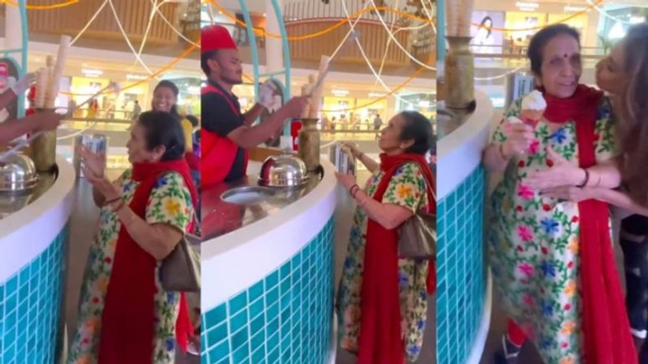 ഇതൊക്കെ എന്ത്! ടർകിഷ് ഐസ്ക്രീം ചാടിപിടിച്ചു വീട്ടമ്മ; വൈറലായി വീഡിയോ 