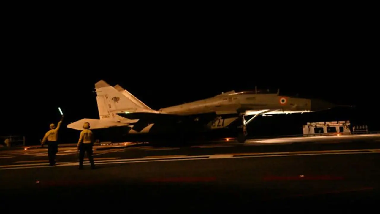 BREAKING Historic first night landing of MiG 29K on INS Vikrant (WATCH)