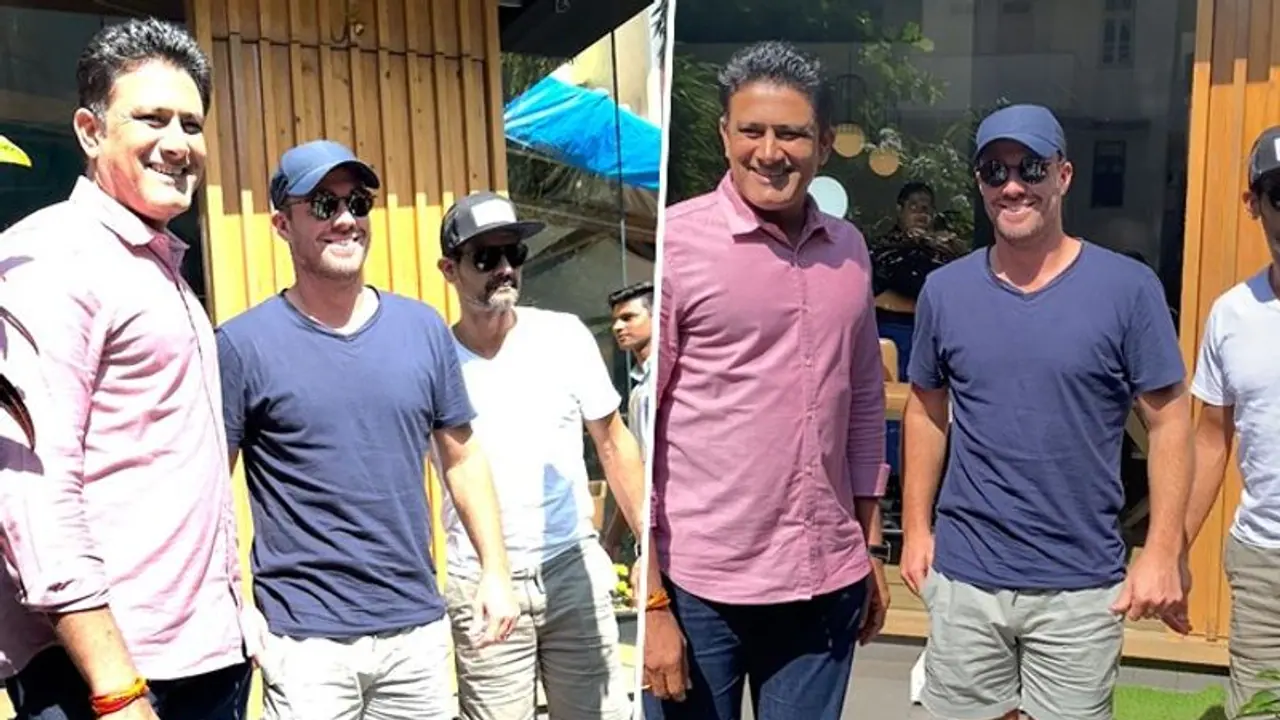 What's cooking? Spin legend Anil Kumble spotted with AB de Villiers in Mumbai (WATCH) What's cooking? Spin legend Anil Kumble spotted with AB de Villiers in Mumbai (WATCH)