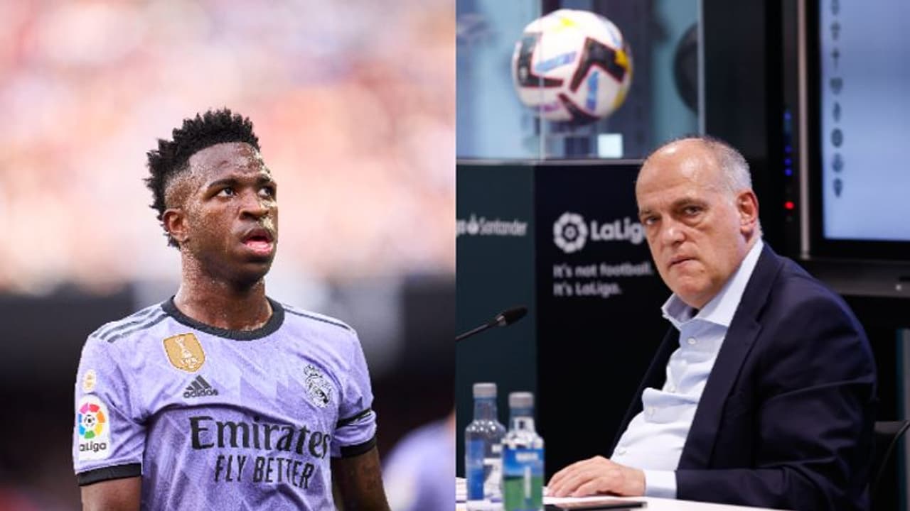 'വിനീ മാപ്പ്'... മോശം പരാമര്ശങ്ങളില് ക്ഷമാപണവുമായി ലാ ലീഗ പ്രസിഡന്റ് ടെബാസ് 'വിനീ മാപ്പ്'... മോശം പരാമര്ശങ്ങളില് ക്ഷമാപണവുമായി ലാ ലീഗ പ്രസിഡന്റ് ടെബാസ്