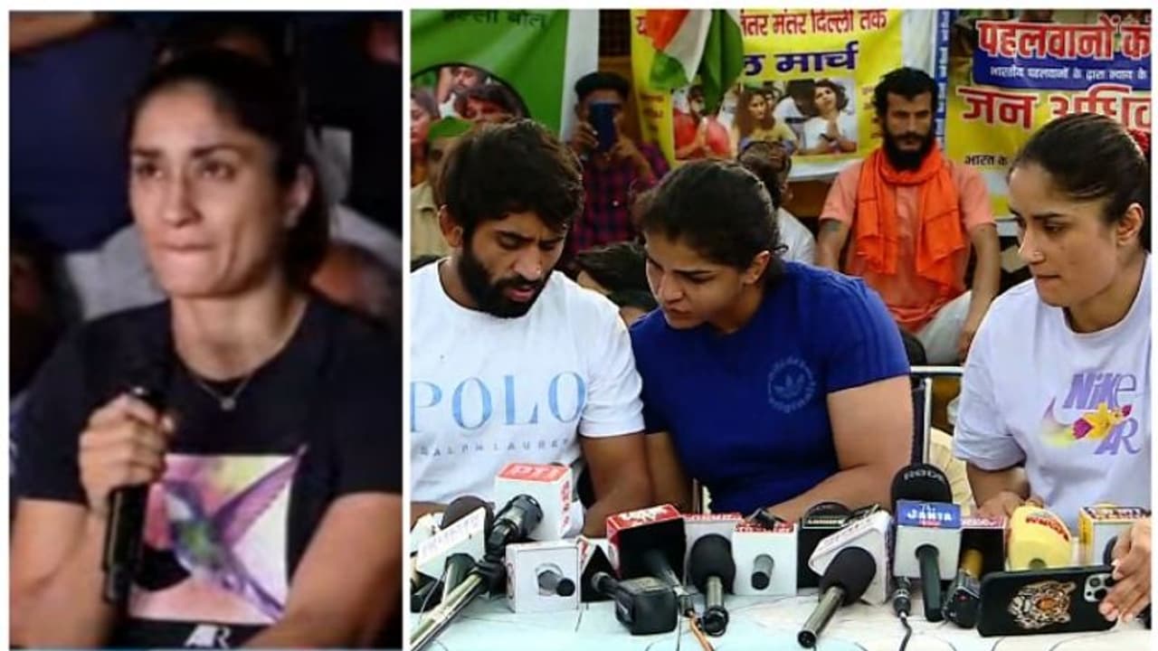 ഗുസ്തിതാരങ്ങളുടെ സമരം; സമരം തടയാൻ ശ്രമം നടക്കുന്നുവെന്ന് താരങ്ങൾ; പൊട്ടിക്കരഞ്ഞ് വിനേഷ് ഫോഗട്ട് ഗുസ്തിതാരങ്ങളുടെ സമരം; സമരം തടയാൻ ശ്രമം നടക്കുന്നുവെന്ന് താരങ്ങൾ; പൊട്ടിക്കരഞ്ഞ് വിനേഷ് ഫോഗട്ട്