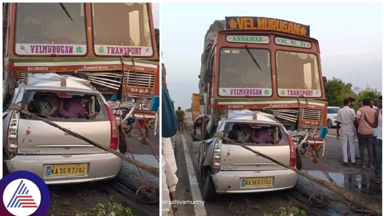 காரைக்கால் அருகே கார் மீது லாரி மோதிய விபத்தில் பேராசிரியர் பலி காரைக்கால் அருகே கார் மீது லாரி மோதிய விபத்தில் பேராசிரியர் பலி