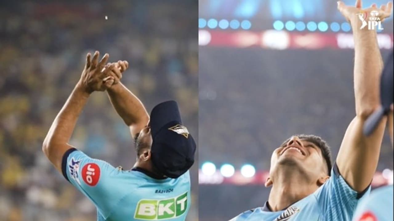 പെരുമഴയിലും ആലിപ്പഴം കൈയിലൊതുക്കി ഗില്ലും ഷമിയും വീഡിയോ