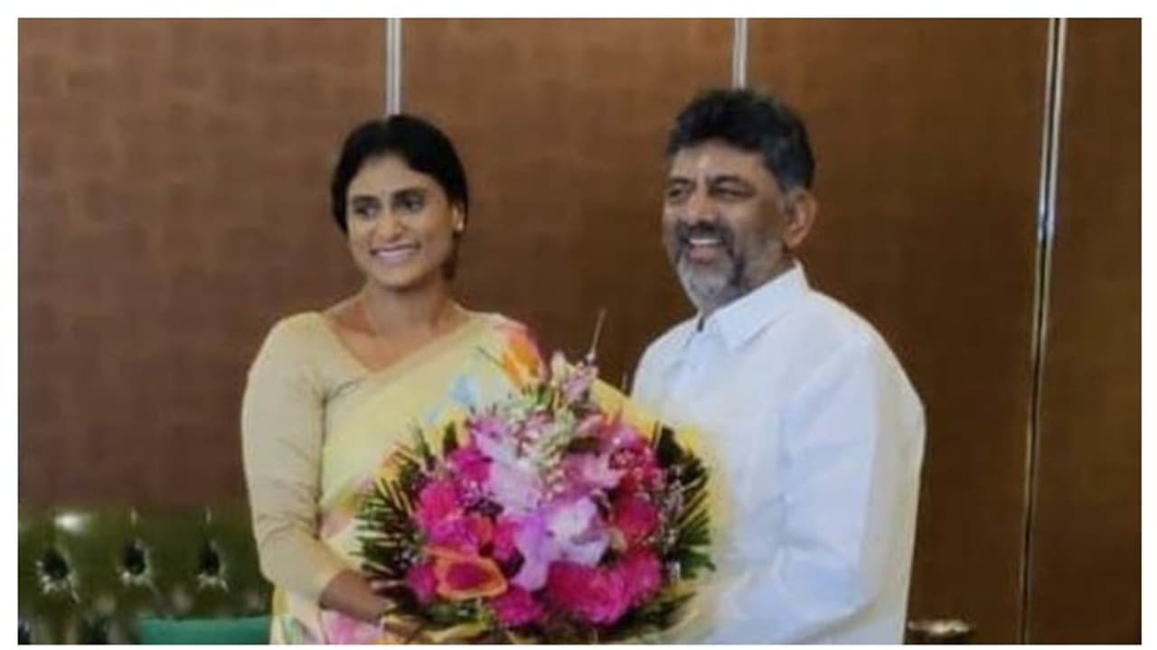 പുതിയ രാഷ്ട്രീയ സമവാക്യം?; വൈ എസ് ശർമിള ഡി കെ ശിവകുമാറിനെ കണ്ടു