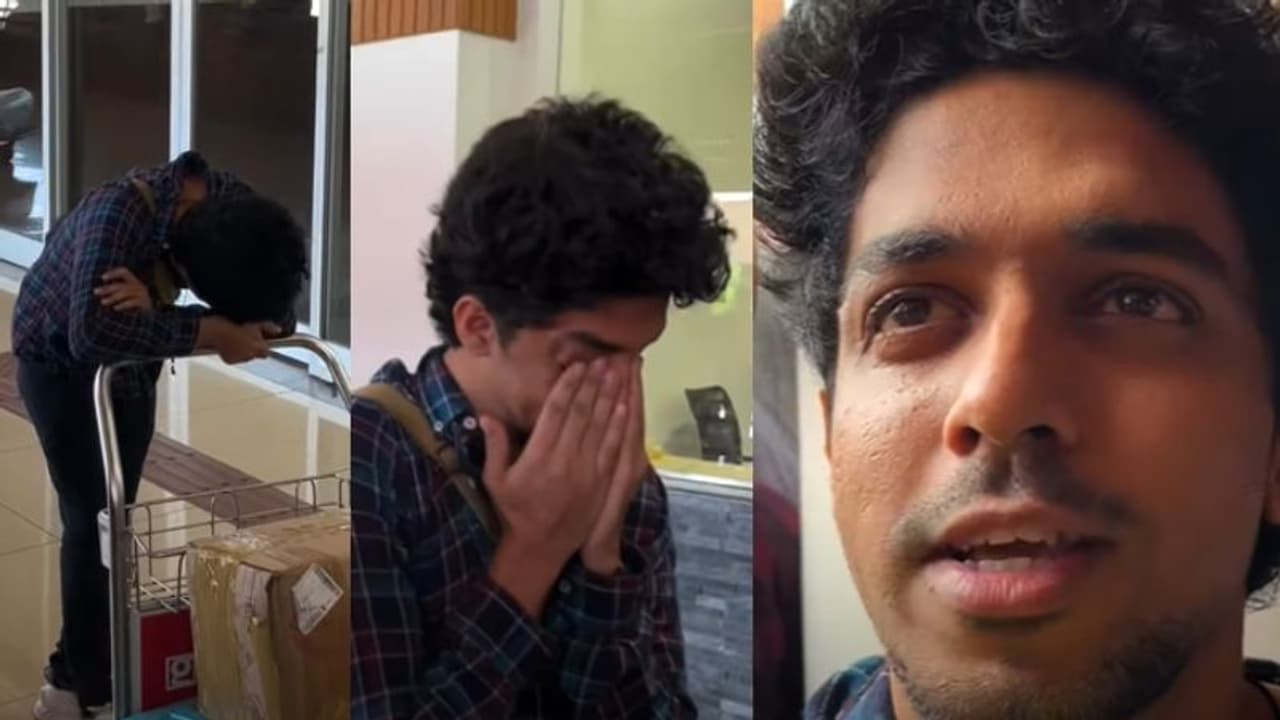 വിമാനത്താവളത്തില്‍ കൈയടി, കണ്ണ് നിറഞ്ഞ് സാഗര്‍: വീഡിയോ