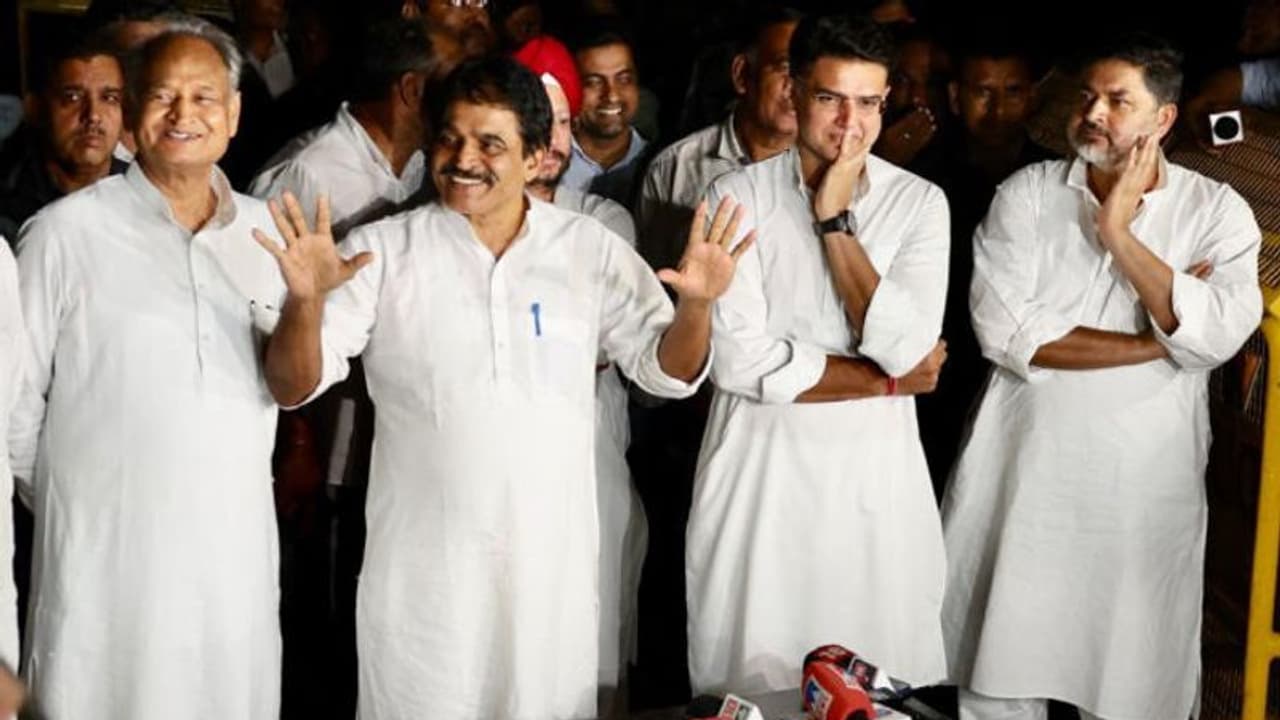 Gehlot Vs Pilot: Congress manages to broker peace in Rajasthan, both agree to fight election together Gehlot Vs Pilot: Congress manages to broker peace in Rajasthan, both agree to fight election together