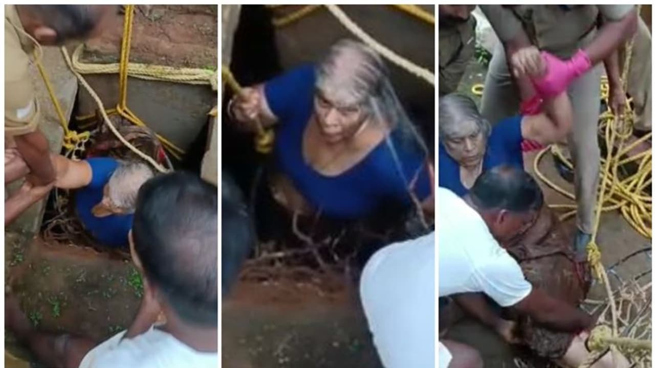 25 അടി ആഴമുള്ള സെപ്റ്റിക് ടാങ്കിൽ വീണത് 68കാരി, സ്ലാബ് റോപ്പിൽ കെട്ടിനിർത്തി നെറ്റ് ഉപയോഗിച്ച് രക്ഷാപ്രവർത്തനം 25 അടി ആഴമുള്ള സെപ്റ്റിക് ടാങ്കിൽ വീണത് 68കാരി, സ്ലാബ് റോപ്പിൽ കെട്ടിനിർത്തി നെറ്റ് ഉപയോഗിച്ച് രക്ഷാപ്രവർത്തനം