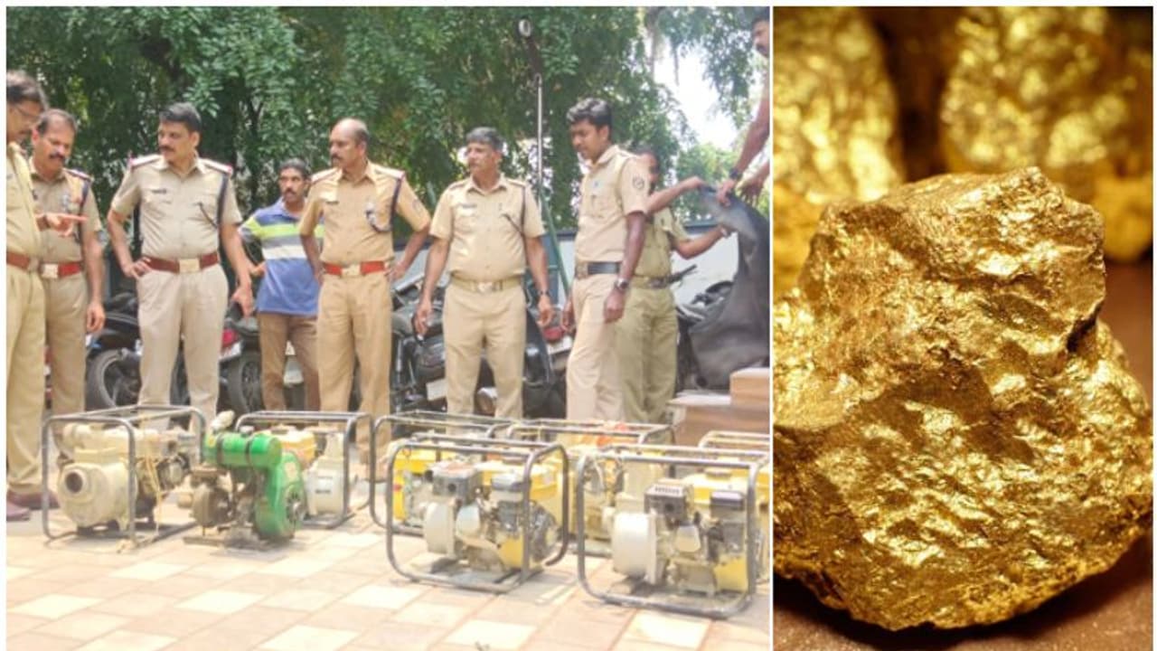 നിലമ്പൂരിൽ വലിയ കുഴികളുണ്ടാക്കി സ്വര്ണം കുഴിച്ചെടുക്കാൻ ശ്രമം: പമ്പുസെറ്റുകളും ഉപകരണങ്ങളും പിടിച്ചെടുത്തു നിലമ്പൂരിൽ വലിയ കുഴികളുണ്ടാക്കി സ്വര്ണം കുഴിച്ചെടുക്കാൻ ശ്രമം: പമ്പുസെറ്റുകളും ഉപകരണങ്ങളും പിടിച്ചെടുത്തു