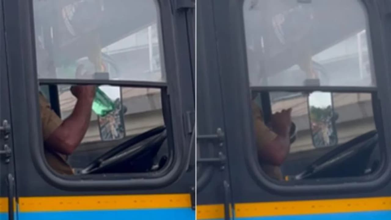 ട്രാഫിക് സിഗ്നലില്‍ ഇഷ്ടം പോലെ സമയം; ബസ് ഡ്രൈവര്‍ ചെയ്യുന്നത് എന്താണെന്ന് നോക്കിക്കേ...