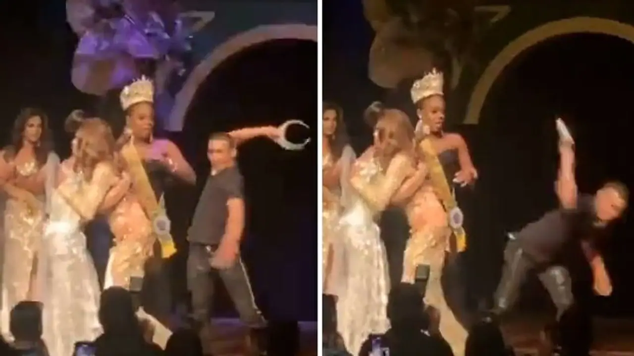 Brazil beauty pageant: Furious husband smashes pageant winner's crown after wife announced runner up Brazil beauty pageant: Furious husband smashes pageant winner's crown after wife announced runner up