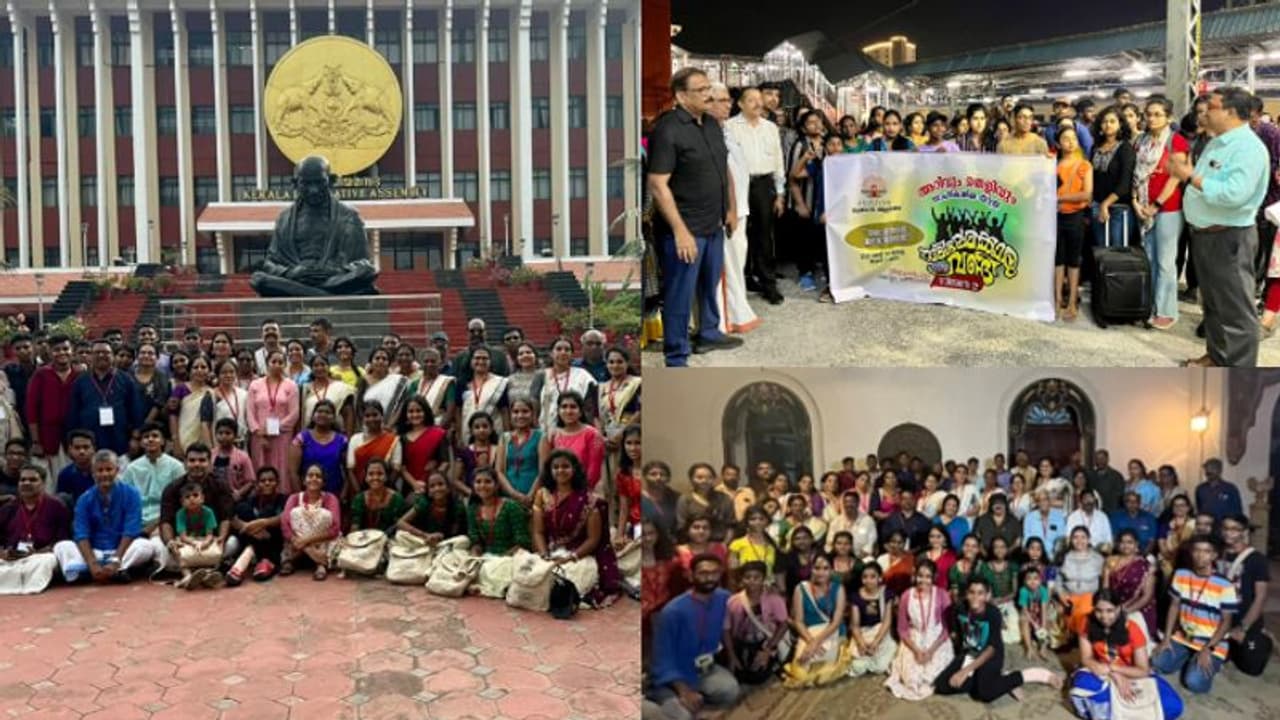 ചെന്നൈ മലയാളി കൂട്ടായ്മയുടെ സാംസ്കാരിക തീര്‍ത്ഥ യാത്ര 'നാട്ടിലേക്കൊരു വണ്ടി'യ്ക്ക് വരവേല്‍പുമായി കേരളം