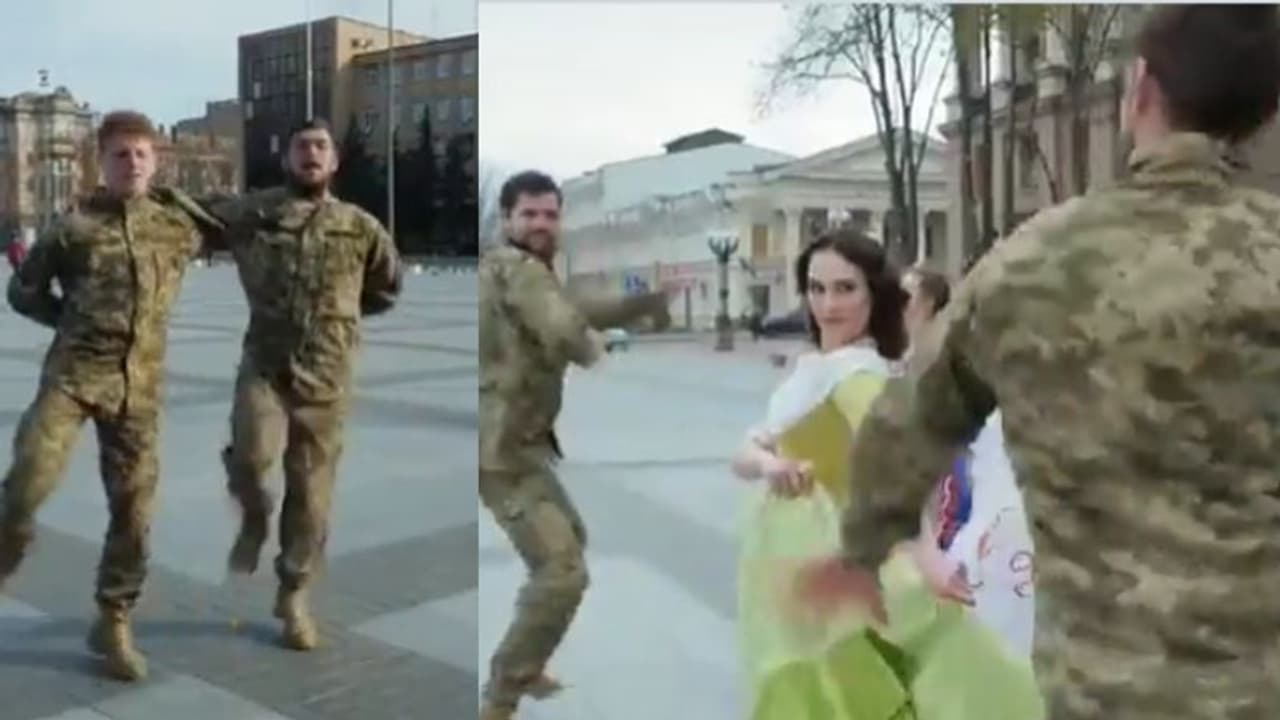 യുക്രൈൻ യുദ്ധഭൂമിയിൽ നാട്ടു നാട്ടു തരംഗം; ചടുലമായ ചുവടുകൾ, വരികളിൽ സർപ്രൈസ് !