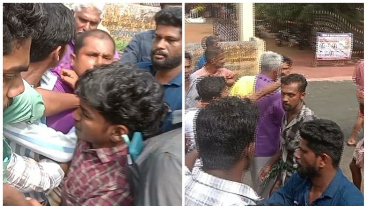 തൃശൂരിൽ സ്കൂളില് മധുരം നല്കാനെത്തിയ എസ്എഫ്ഐ പ്രവര്ത്തകരെ ഐഎന്ടിയുസി പ്രവർത്തകർ മർദിച്ചതായി പരാതി തൃശൂരിൽ സ്കൂളില് മധുരം നല്കാനെത്തിയ എസ്എഫ്ഐ പ്രവര്ത്തകരെ ഐഎന്ടിയുസി പ്രവർത്തകർ മർദിച്ചതായി പരാതി